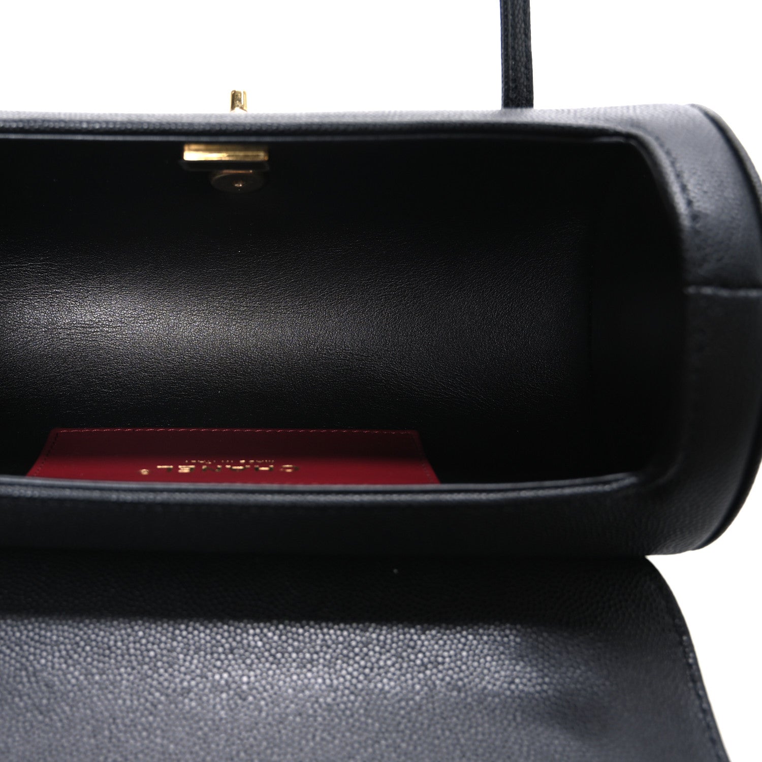 Chanel Shiny Caviar Preppy Coco Small Bowling Bag Black 5 of 11