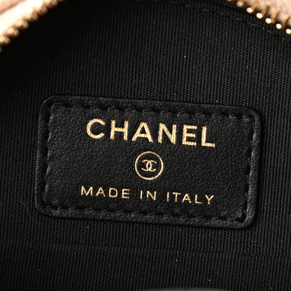 Chanel Caviar Quilted Round Filigree Crossbody Beige Black 7 of 10