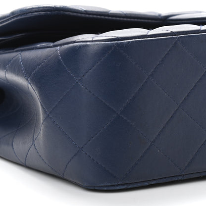 Chanel Lambskin Quilted Jumbo Double Flap Navy Blue 9 of 11
