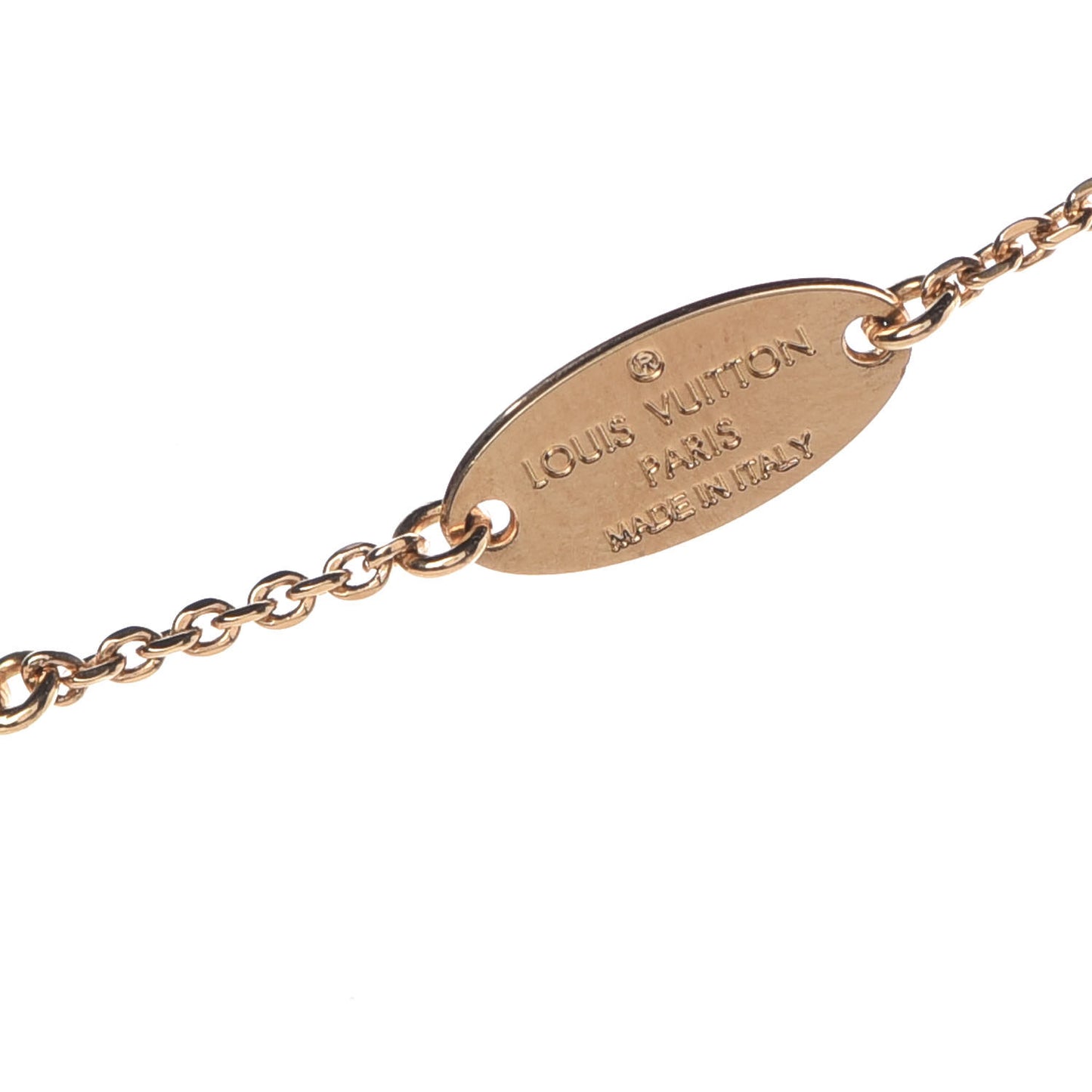 LV And Me Hashtag Necklace Gold