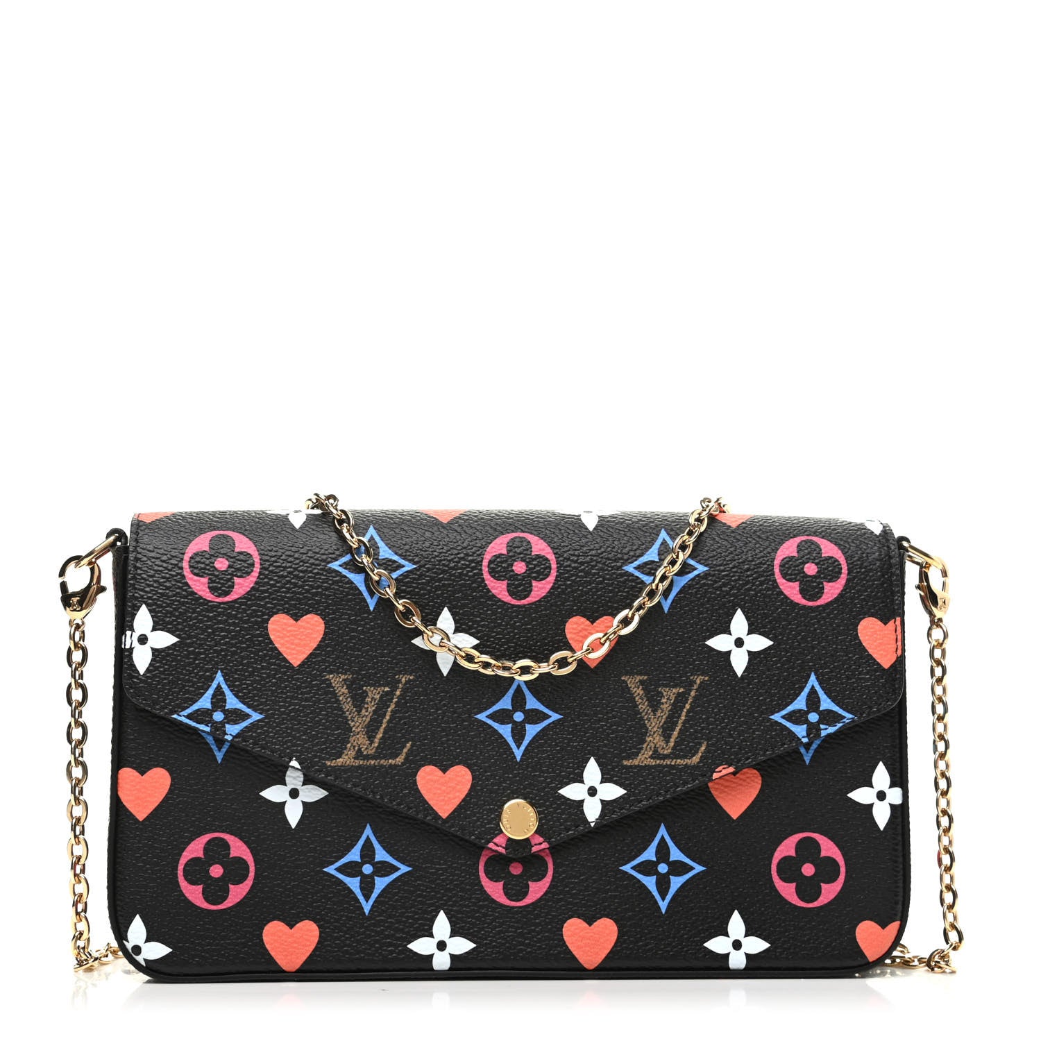 Louis Vuitton Game On Felicie Chain Wallet Black 1 of 13