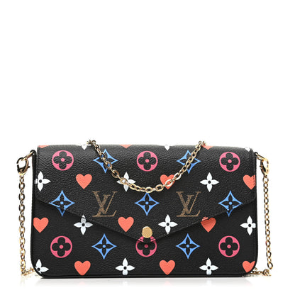 Louis Vuitton Game On Felicie Chain Wallet Black 1 of 13