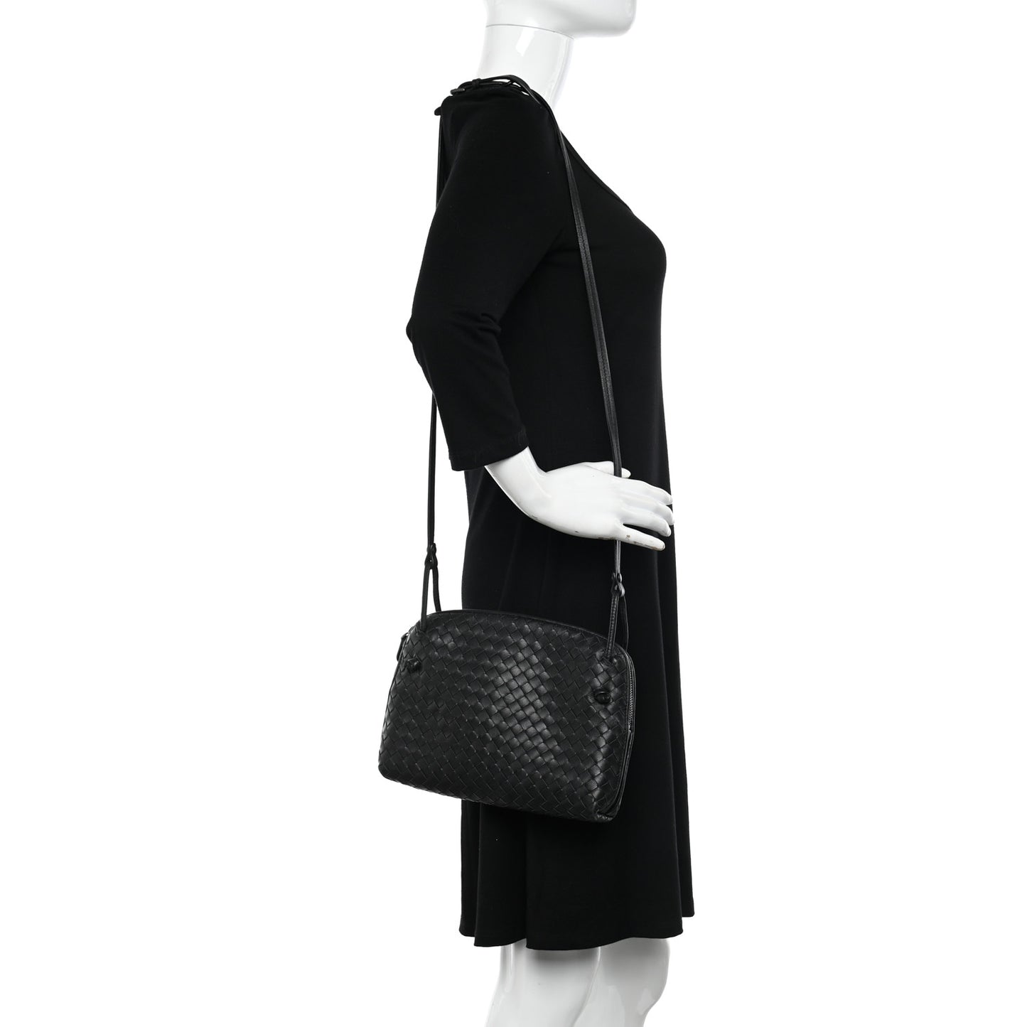 Nappa Intrecciato Nodini Bag Black