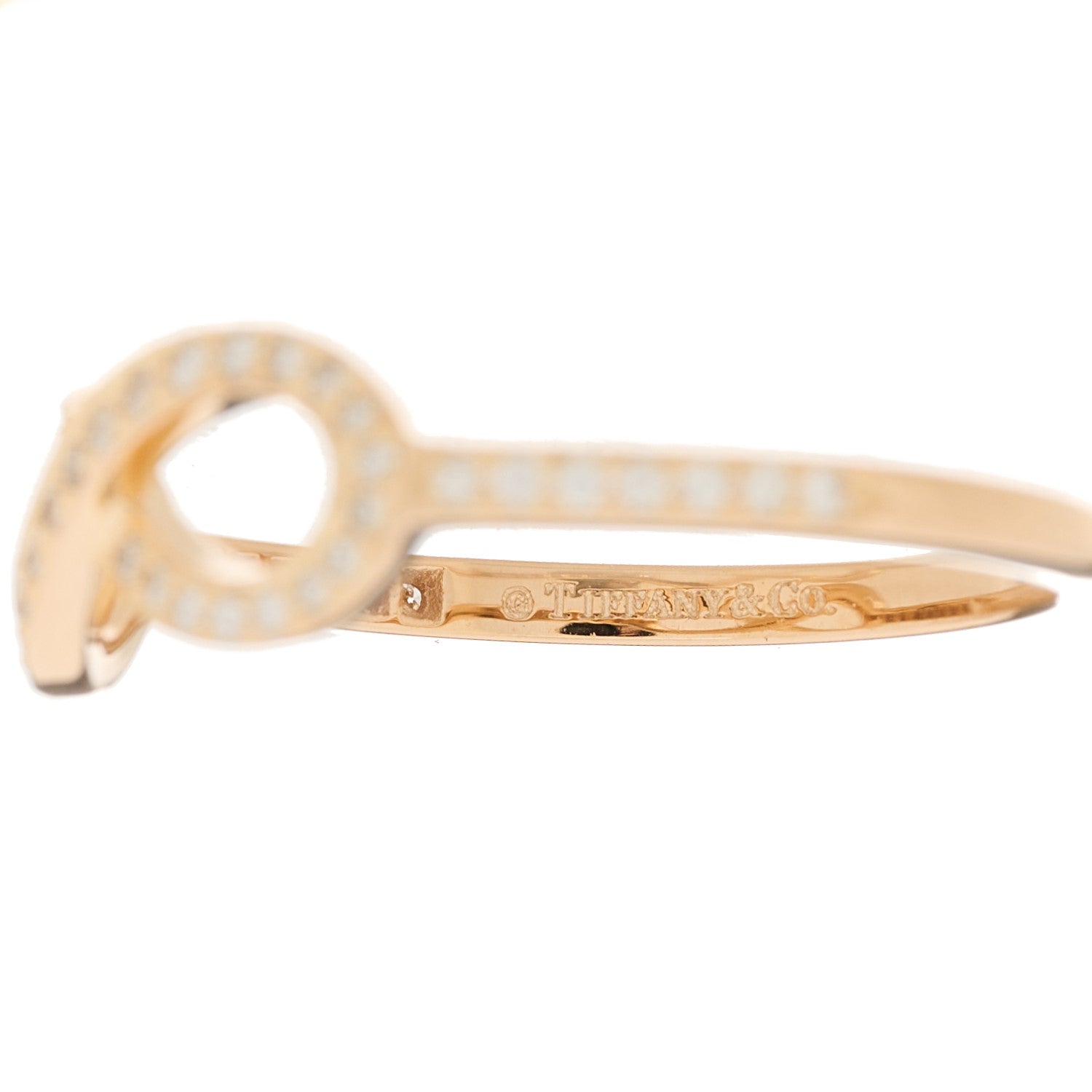 Tiffany 18K Rose Gold Diamond Infinity Ring 57 8 4 of 4