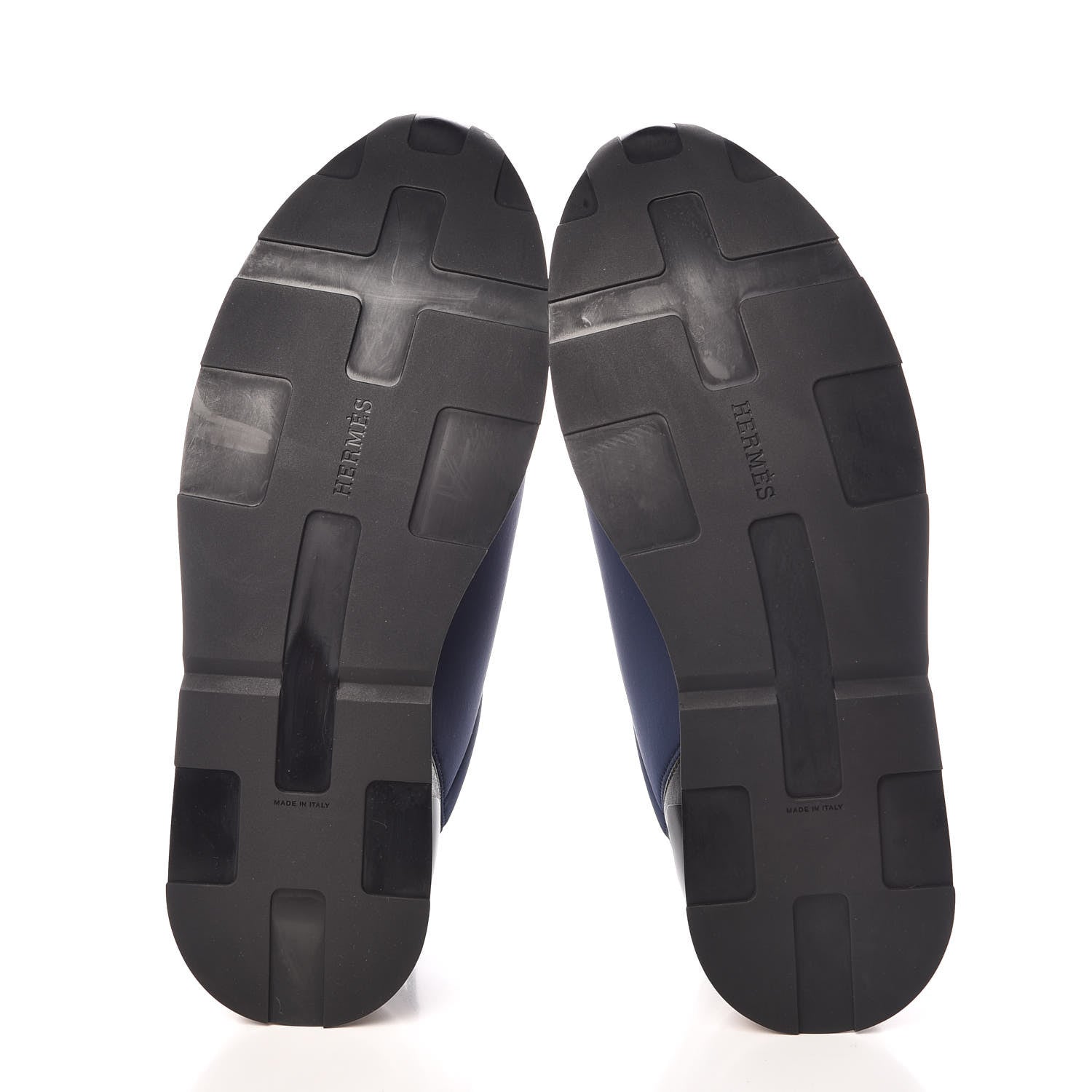 Hermes Technical Canvas Mens Miles Sneakers 43 Marine Black 5 of 8