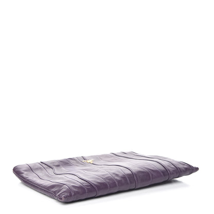 Prada Nappa Stripes Clutch Viola 4 of 7