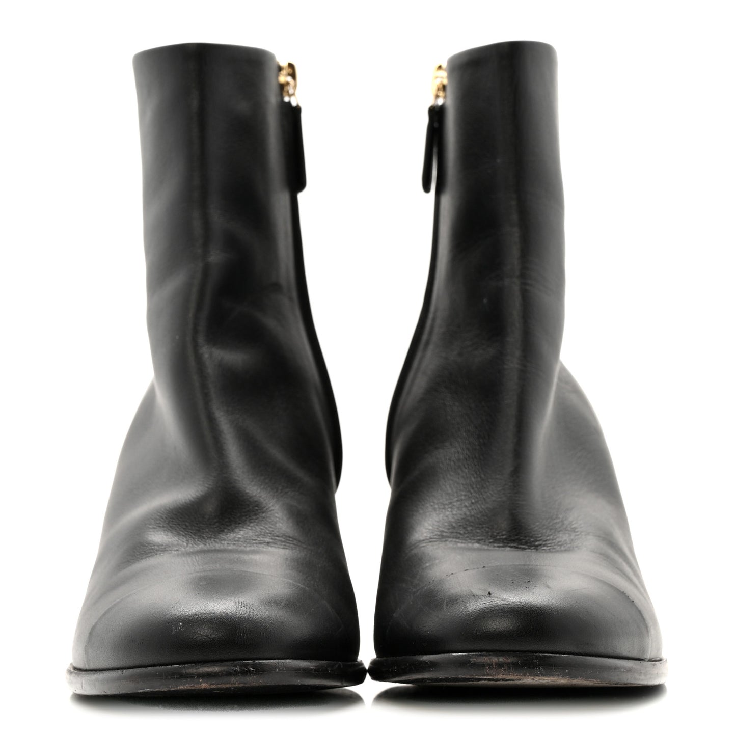 Calfskin CC Ankle Boots 38.5 Black