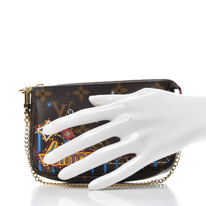 Louis Vuitton Monogram 2020 Christmas Animation Roller Coaster Mini Pochette Accessories Pivoine 2 of 7
