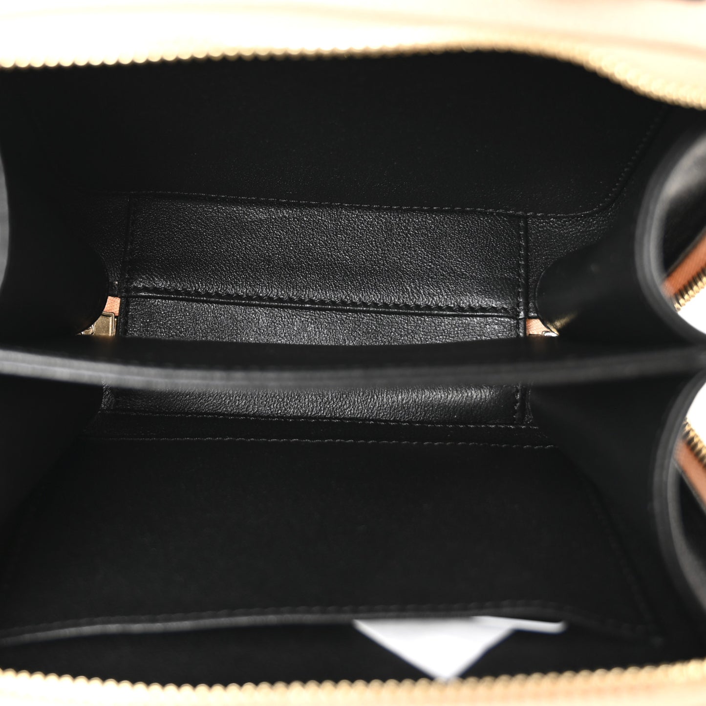 Caviar Quilted Small CC Filigree Vanity Case Beige Black