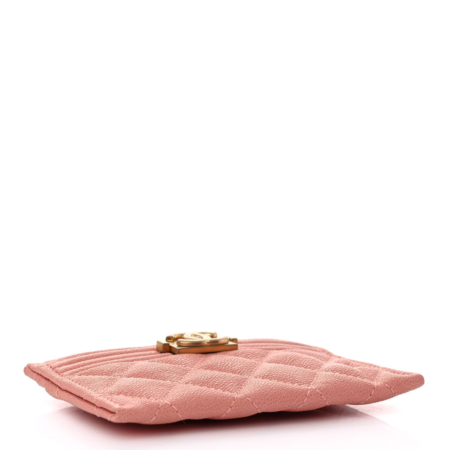 Chanel Caviar Quilted Boy Card Holder Pink 4 of 9