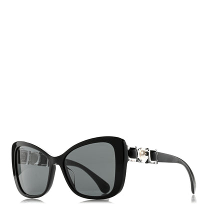 Chanel Acetate Pearl Butterfly Sunglasses 5445-H Black 1 of 8