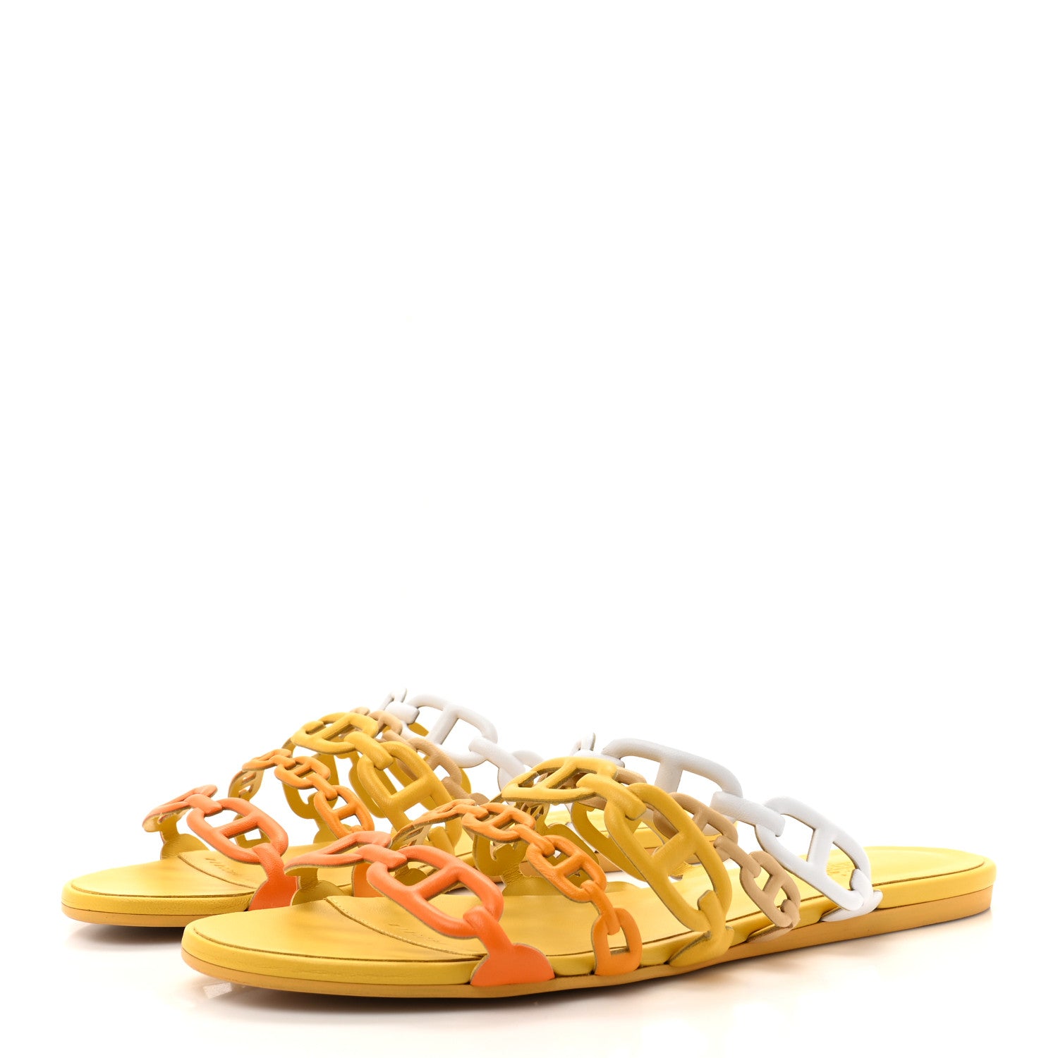 Hermes Nappa Thalassa Sandals 39 Jaune Citrone 4 of 9