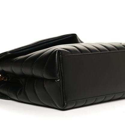 Saint Laurent Calfskin Y Quilted Monogram Small Loulou Chain Satchel Black 11 of 12