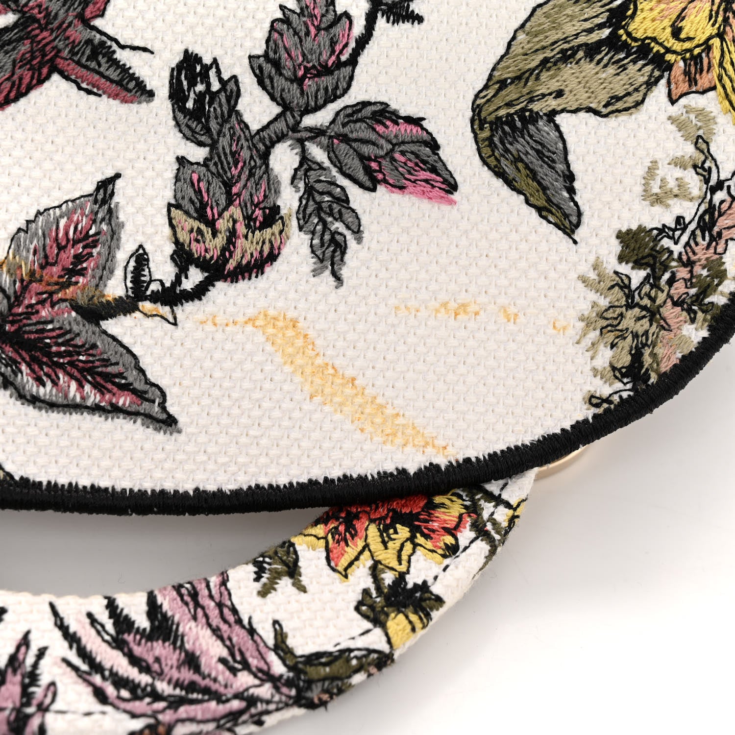 Christian Dior Canvas Embroidered Jardin Botanique Medium Lady D-Lite White Multicolor 11 of 11