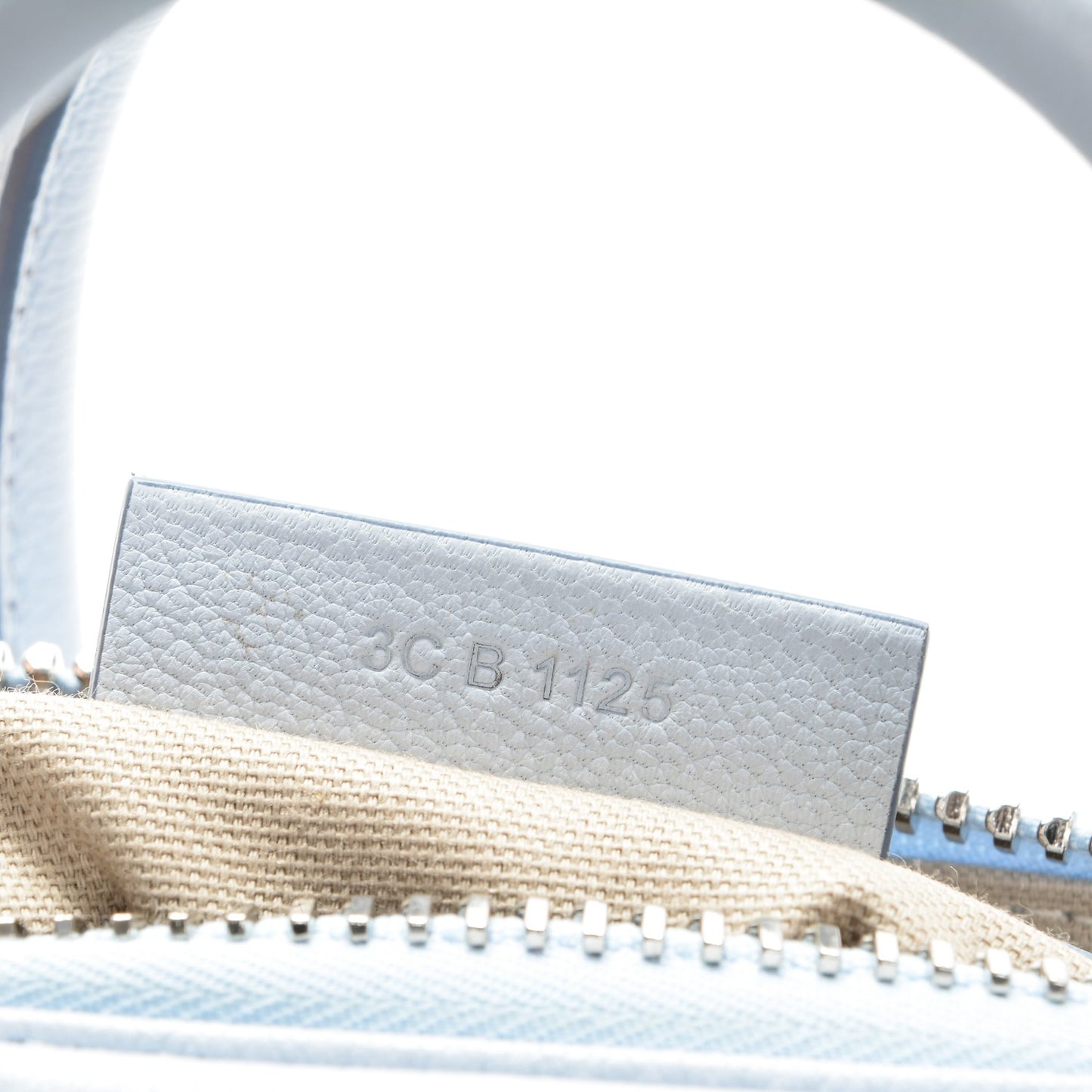 Sugar Goatskin Mini Antigona Baby Blue