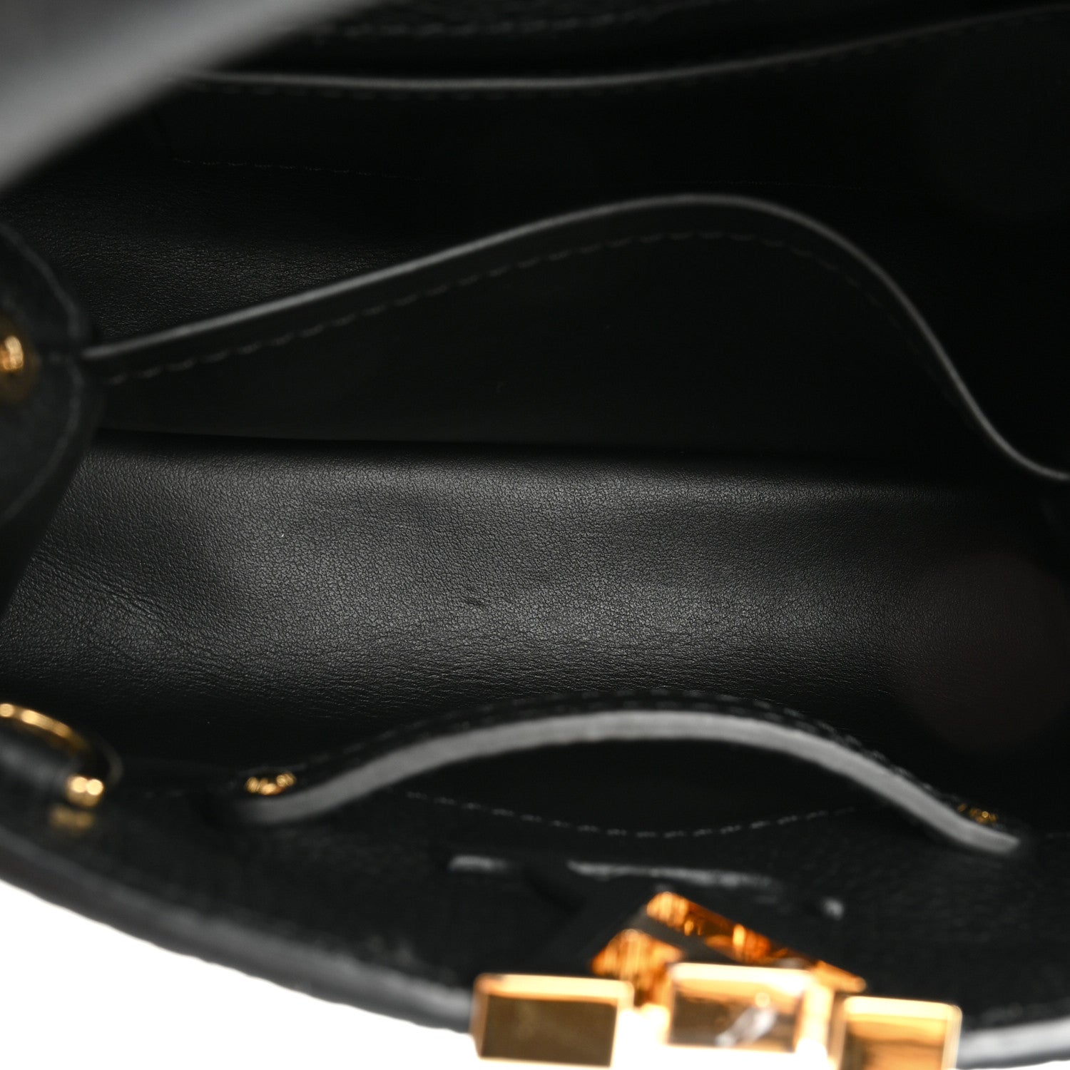 Louis Vuitton Taurillon Mini Capucines Black 6 of 9