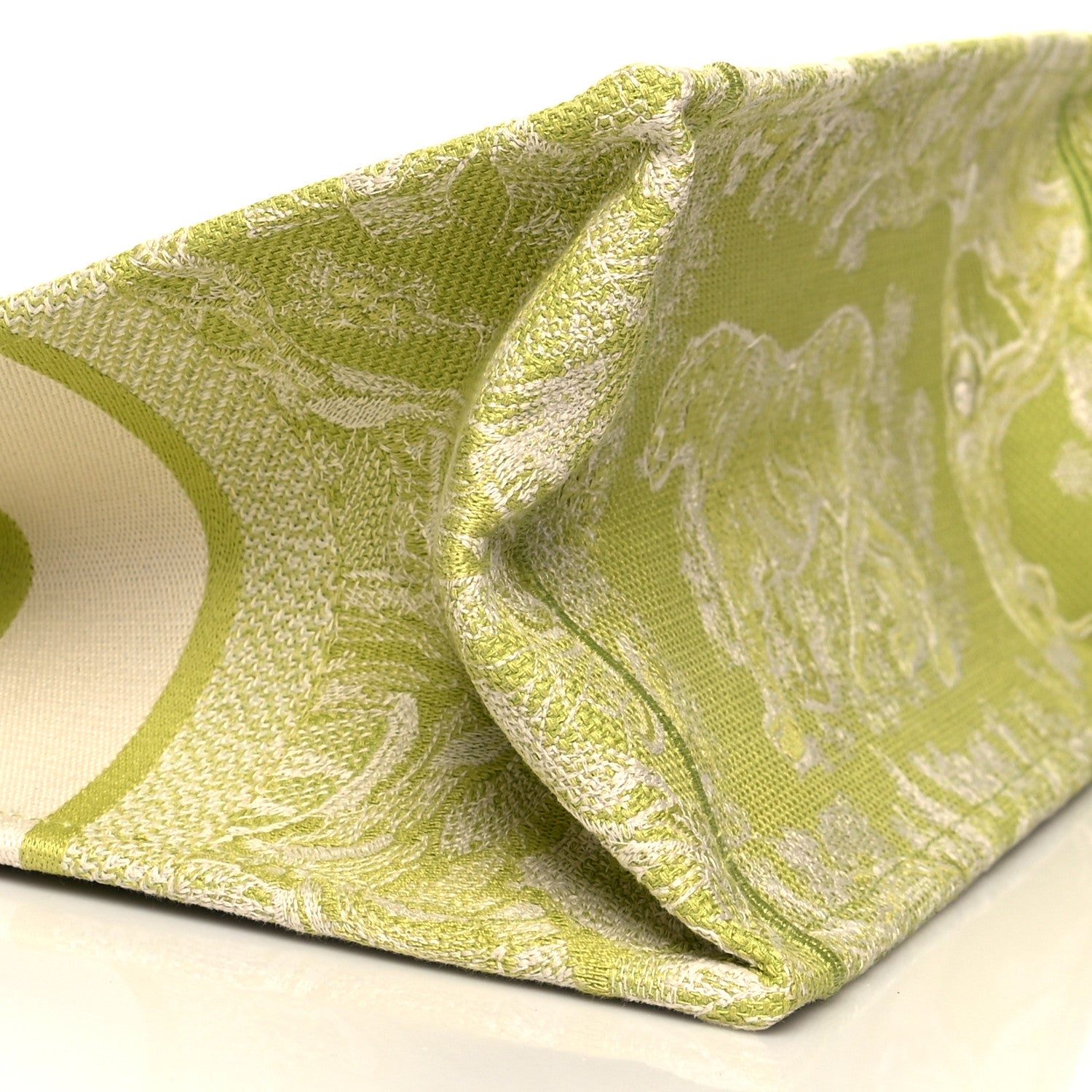 Christian Dior Canvas Embroidered Medium Dioriviera Toile De Jouy Book Tote D-Lite Green 8 of 9