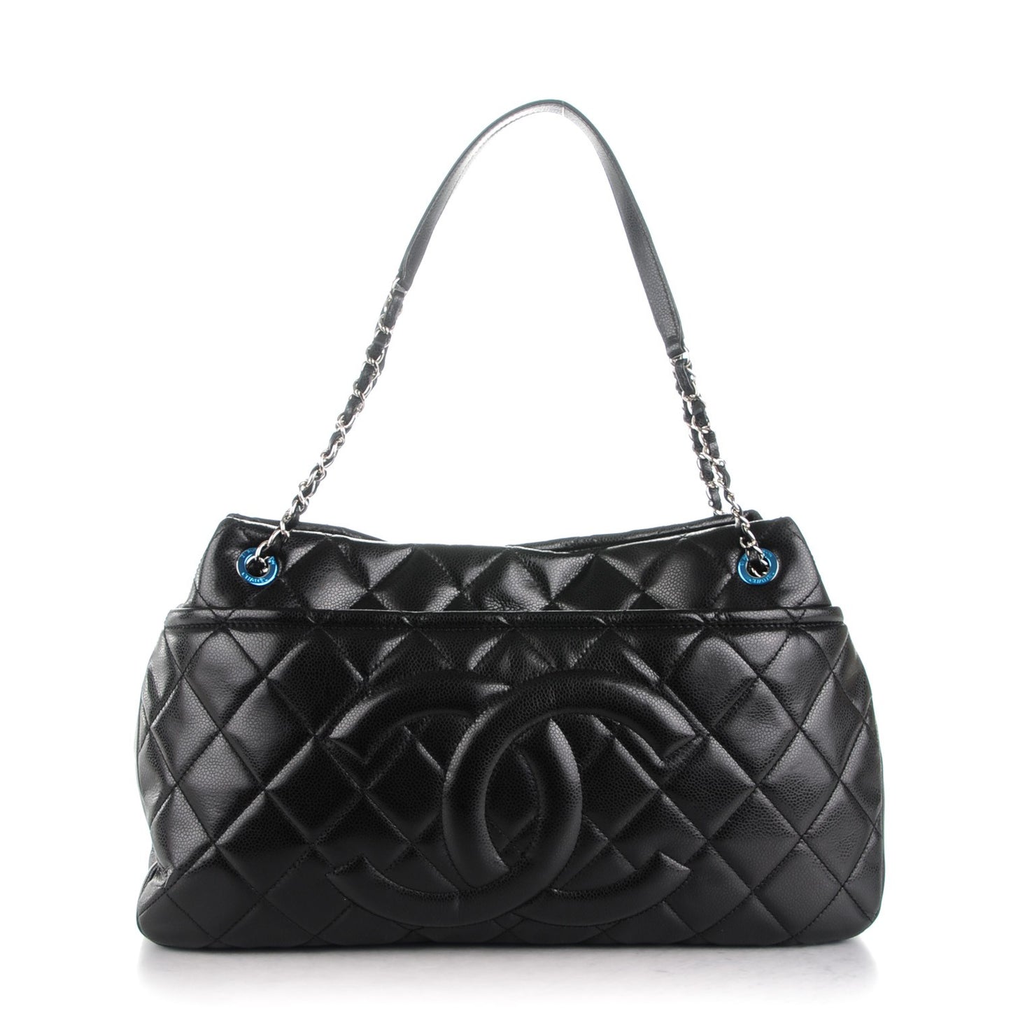 Caviar Quilted Timeless CC Soft Tote Black