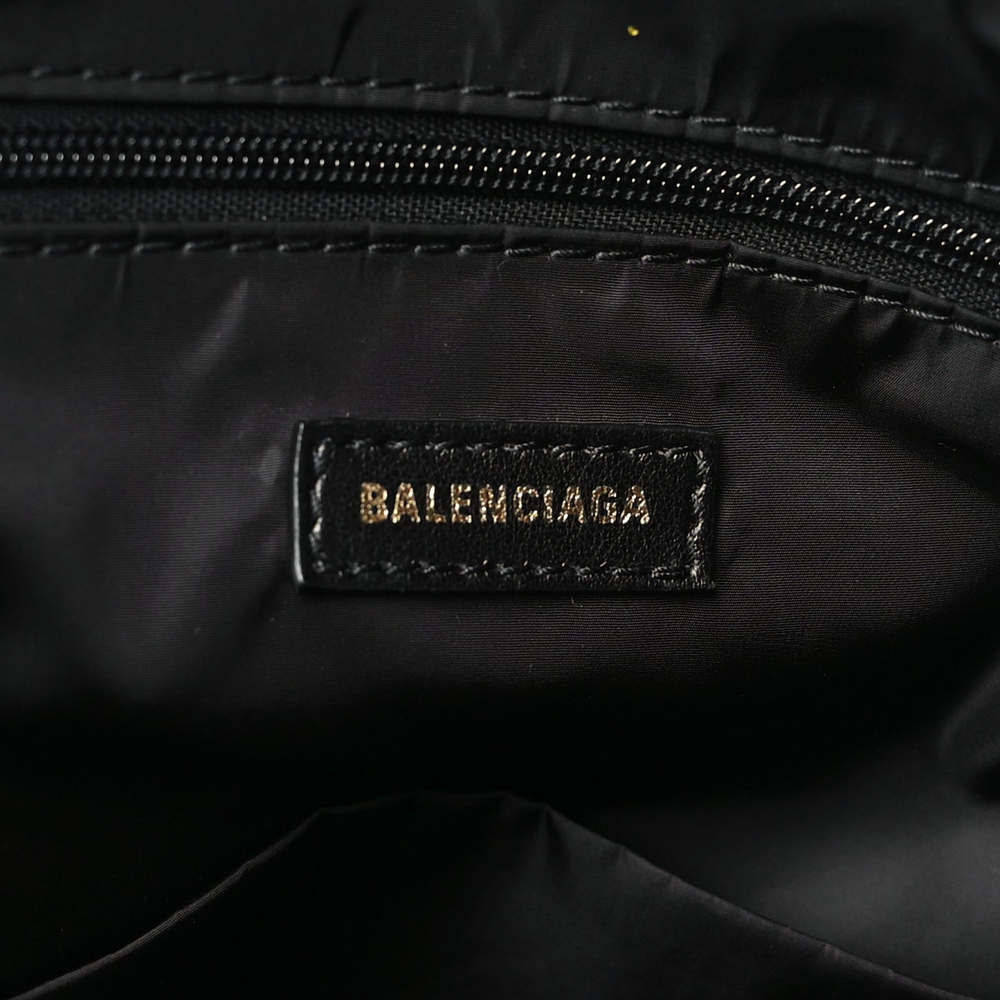 Sport Nylon Logo Embroidered S Wheel Backpack Black