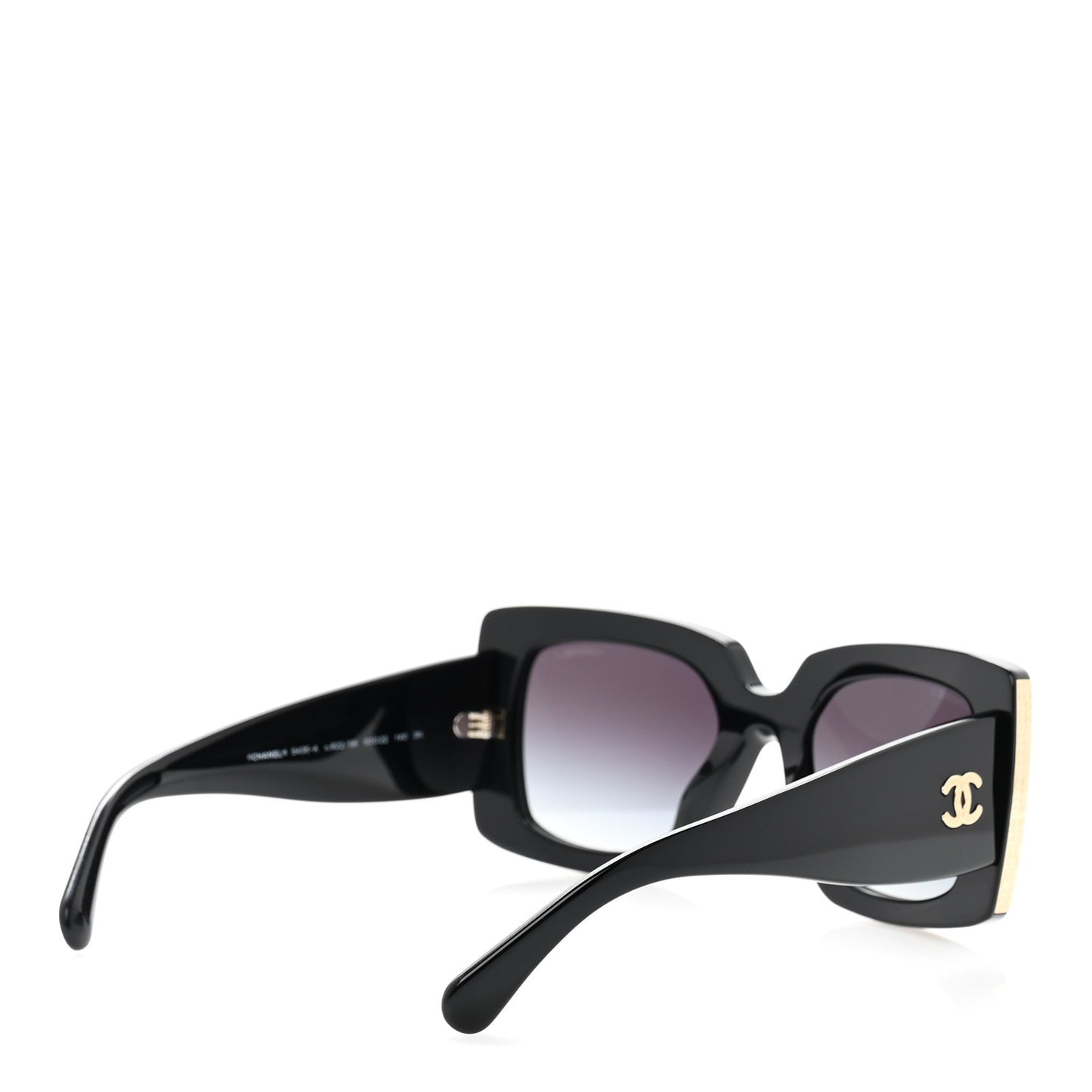 Acetate Rectangle Sunglasses 5435-A Black