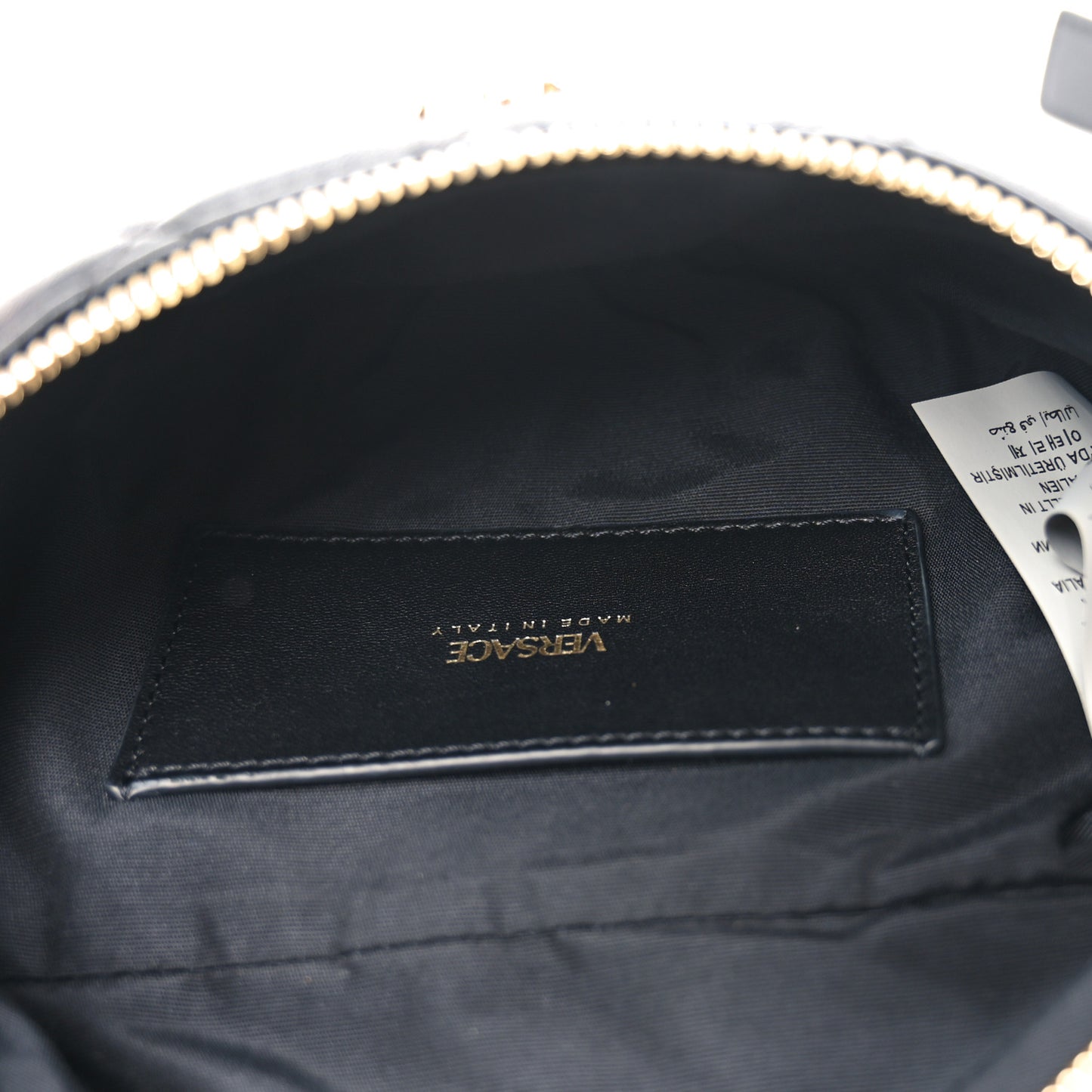 Nappa Quilted Medusa Belt Bag Black