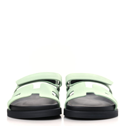 Hermes Epsom Womens Chypre Sandals 36.5 Vert Jade 2 of 8