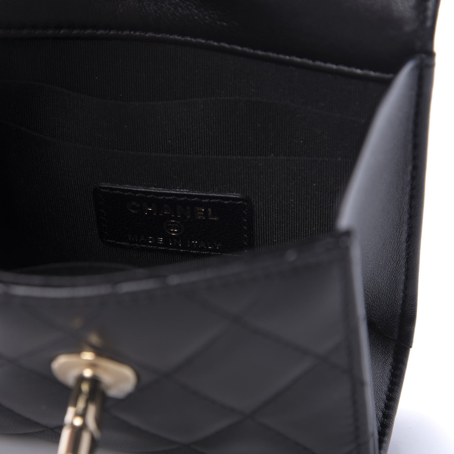 Chanel Lambskin Quilted Mini Trendy CC Chain Wallet Black 8 of 10