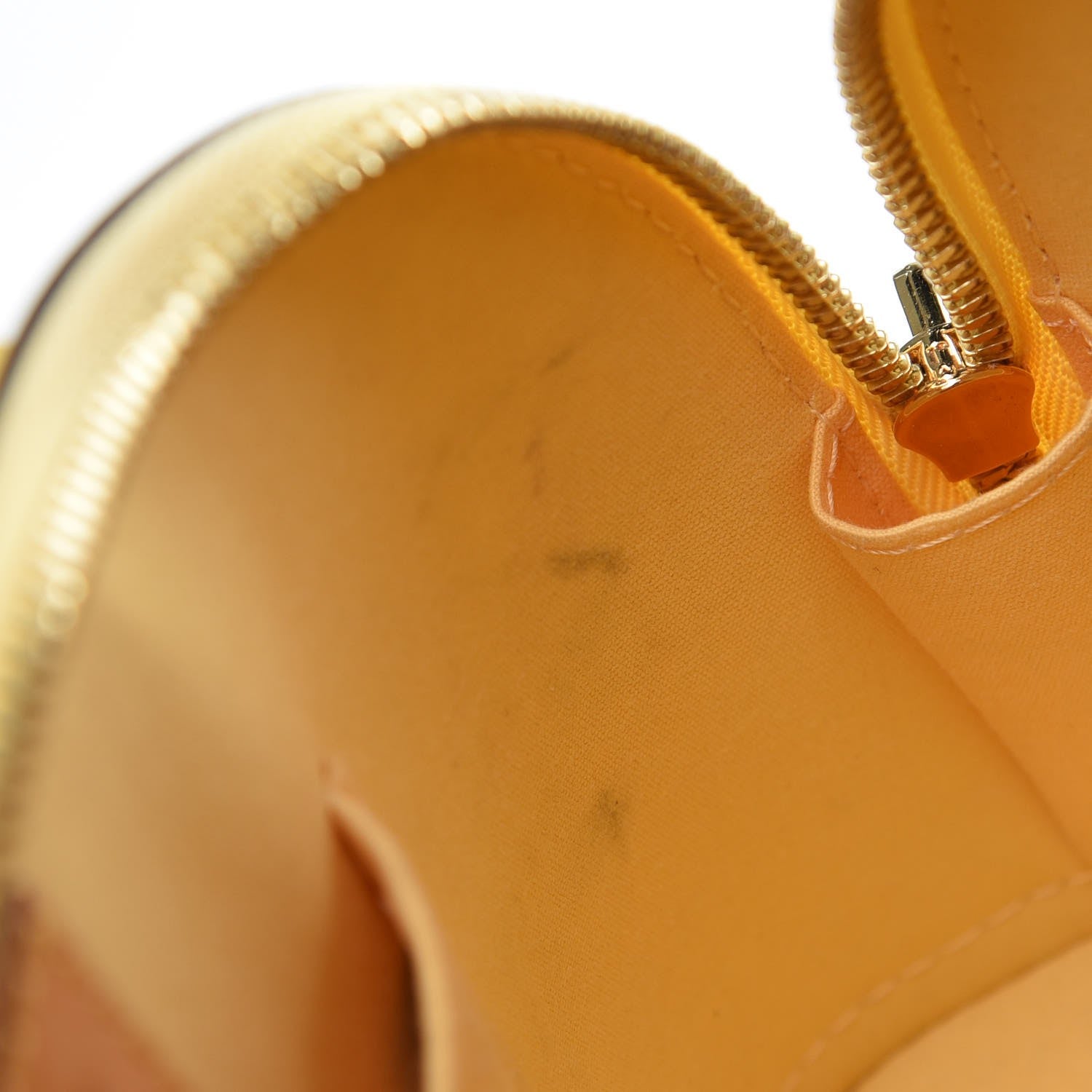 Louis Vuitton Vernis Alma BB Citrine 10 of 13
