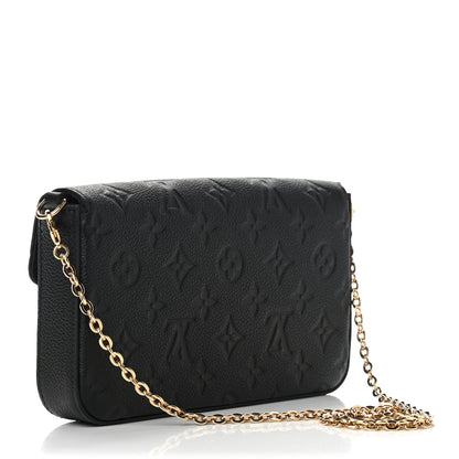 Louis Vuitton Empreinte Pochette Felicie Chain Wallet Black 4 of 9