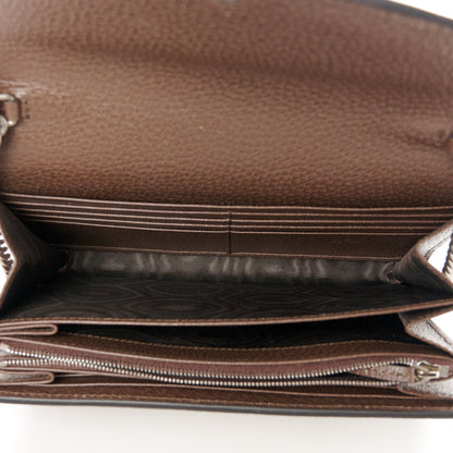 Gucci Monogram Jumbo GG Textured Dollar Calfskin Mini Dionysus Chain Wallet Camel Ebony New Acero 5 of 10