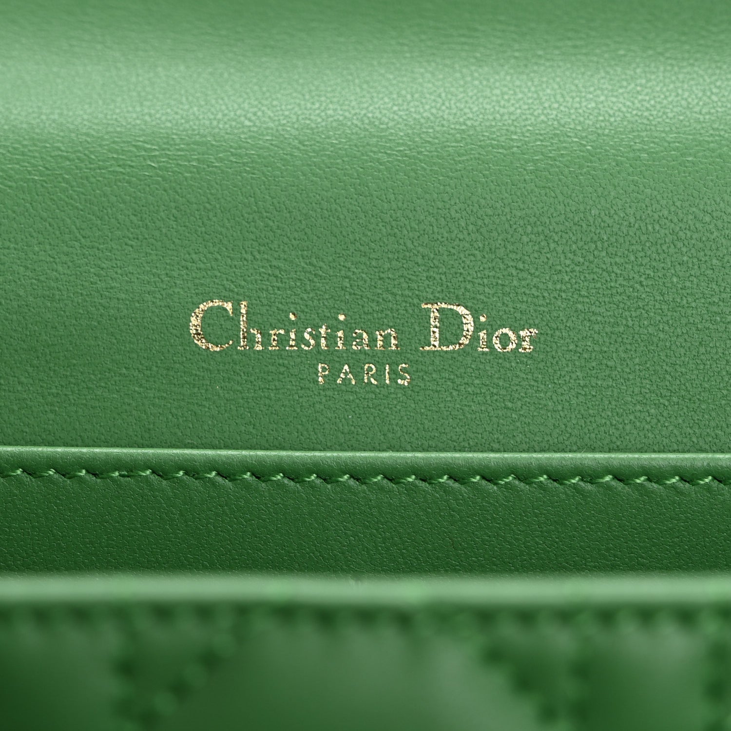 Christian Dior Lambskin Cannage My Dior Daily Chain Pouch Jade