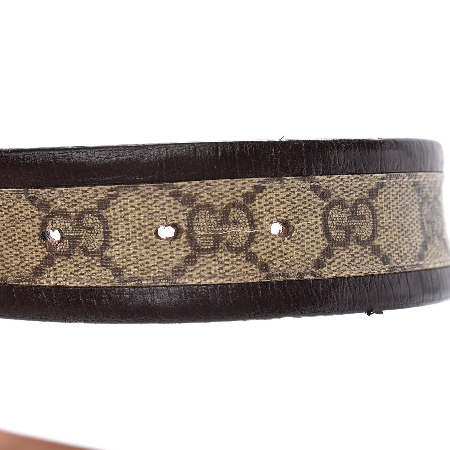 Gucci GG Supreme Monogram Niagara Lux Calfskin Interlocking G 40mm Belt 95 38 Beige Ebony Cocoa 20 of 20