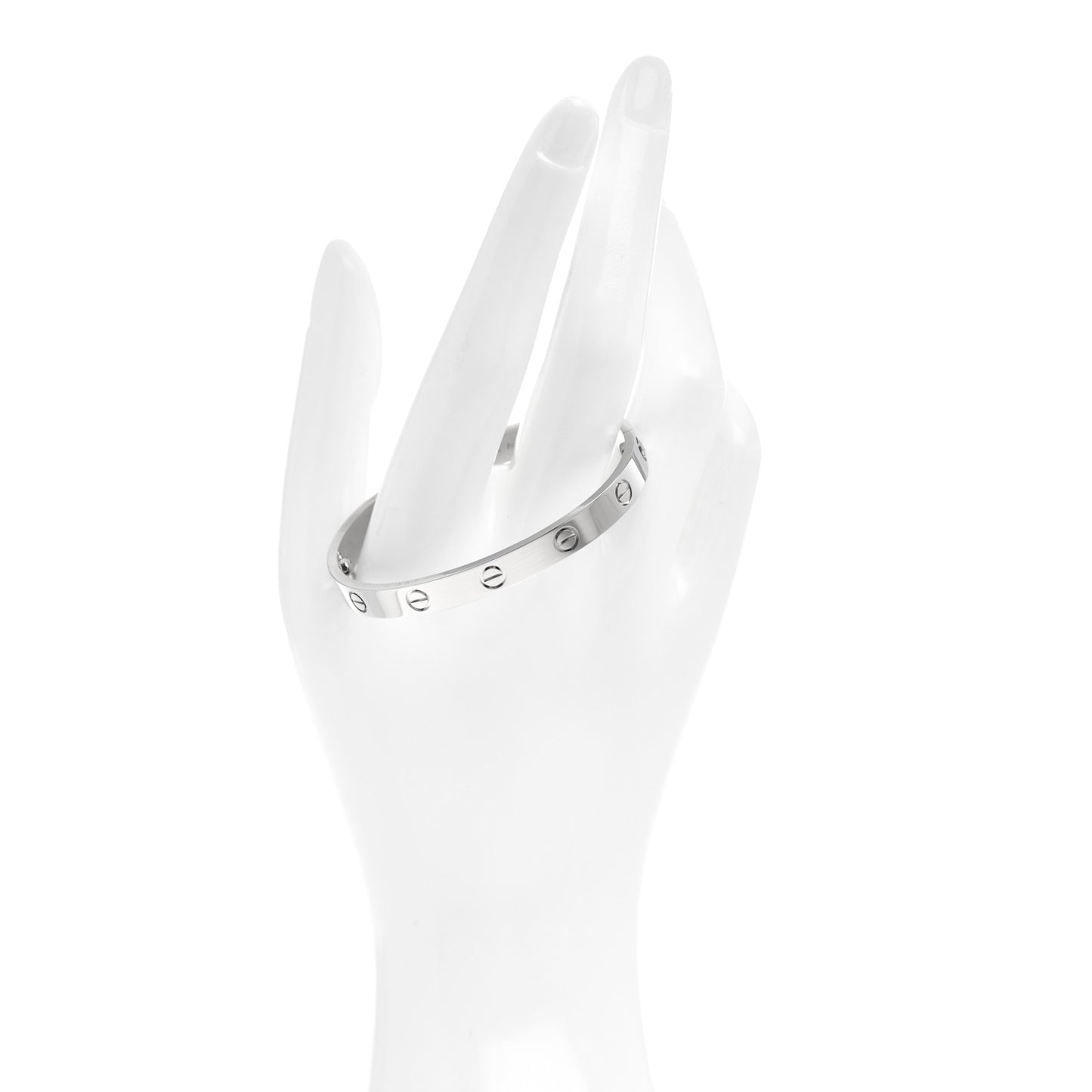 18K White Gold LOVE Bracelet 16