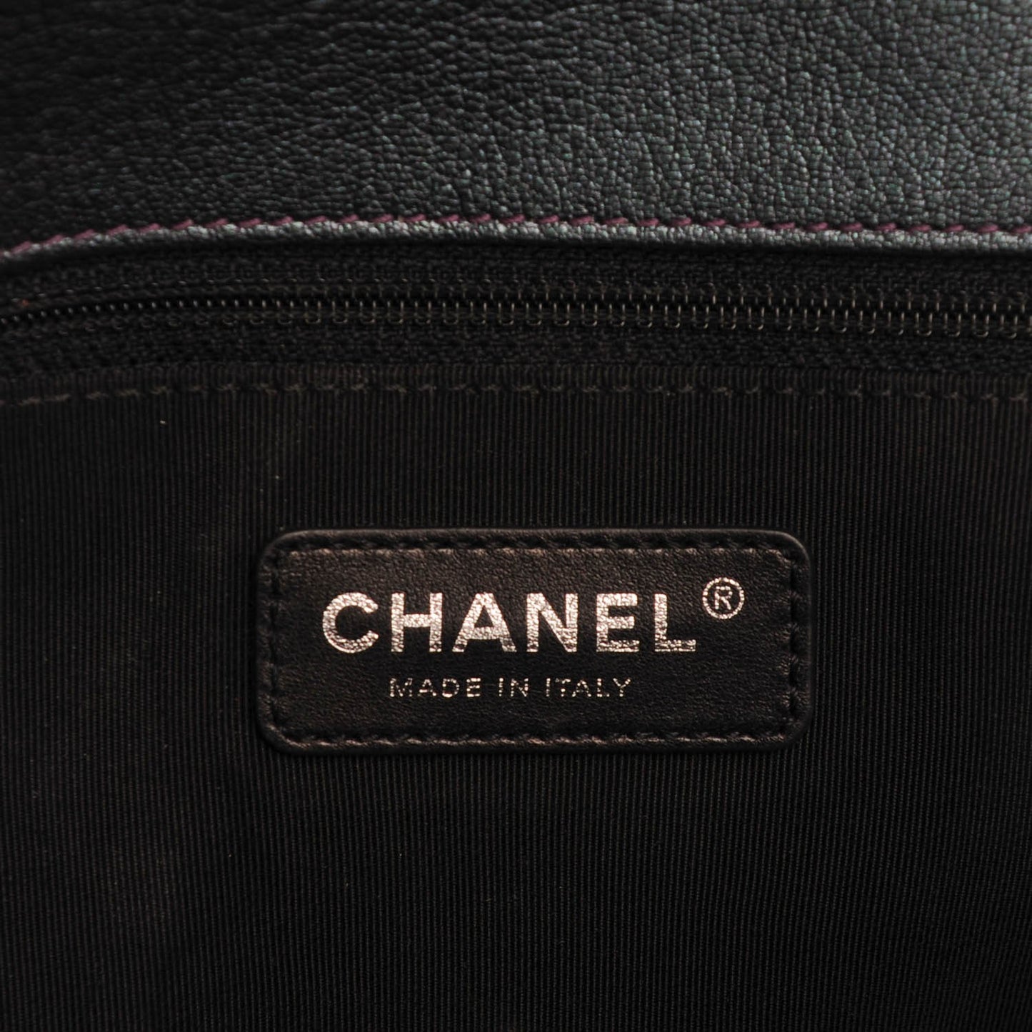 Iridescent Goatskin Quilted New Medium Boy Flap Purple