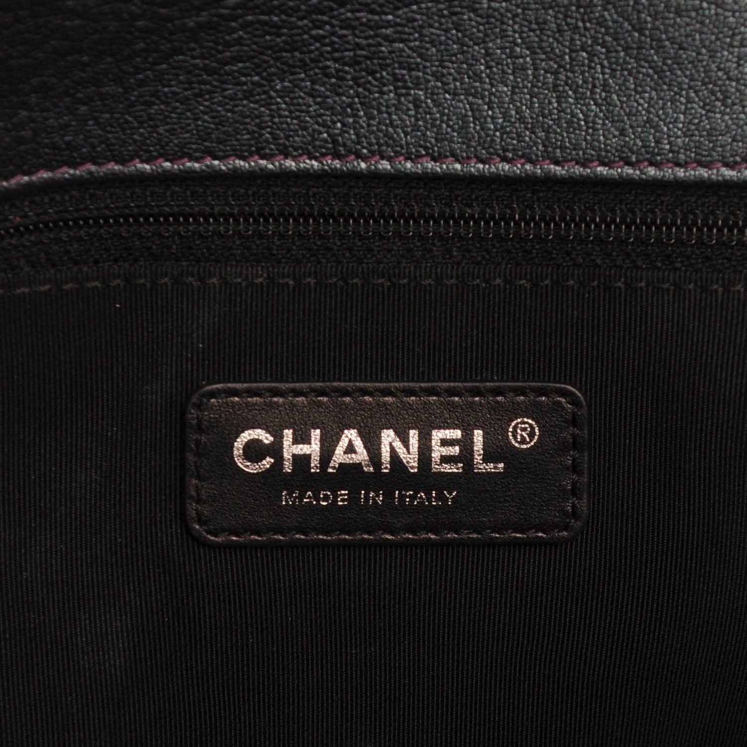 Chanel Iridescent Goatskin Quilted New Medium Boy Flap Purple 7 of 8