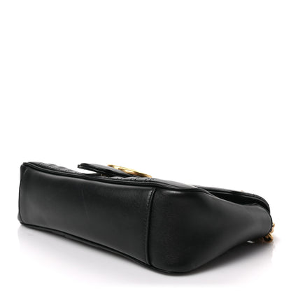 Gucci Calfskin Matelasse Small GG Marmont Shoulder Bag Black 9 of 9