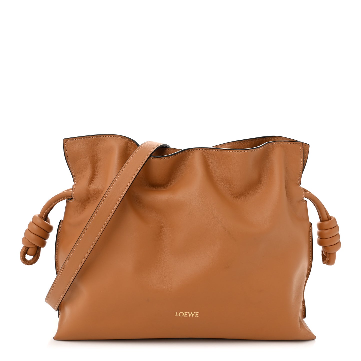Nappa Medium Flamenco Knot Bag Warm Desert