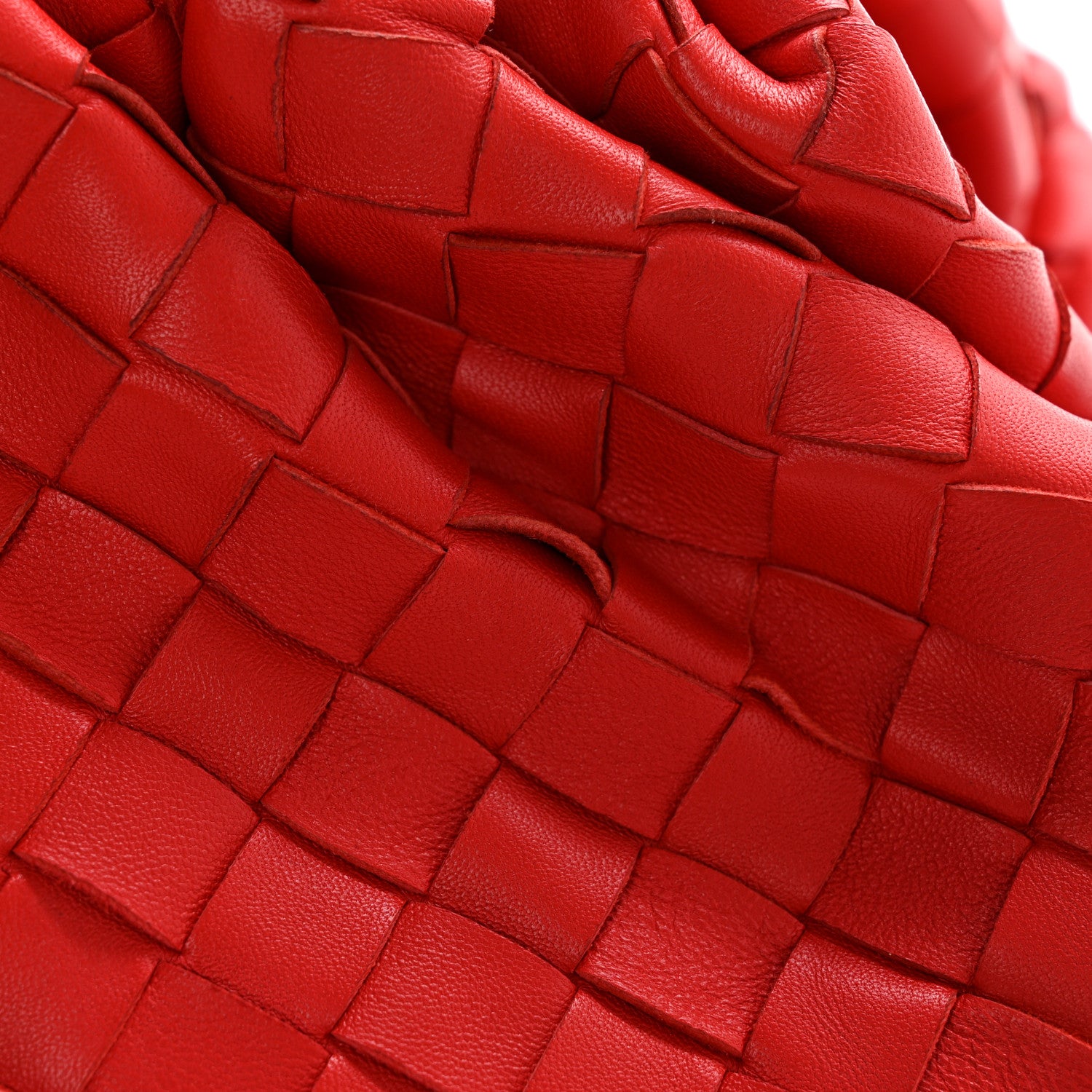 Bottega Veneta Nappa Maxi Intrecciato The Pouch Oversized Clutch Bright Red 10 of 10