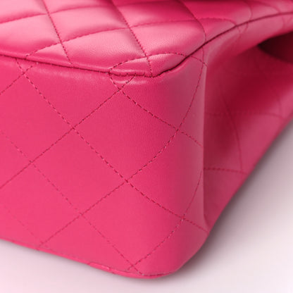 Chanel Lambskin Quilted Jumbo Double Flap Fuchsia 9 of 9