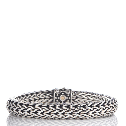Tiffany JOHN HARDY Sterling Silver 18K Yellow Gold 10mm Jaisalmer Classic Chain Dot Bracelet 3 of 6