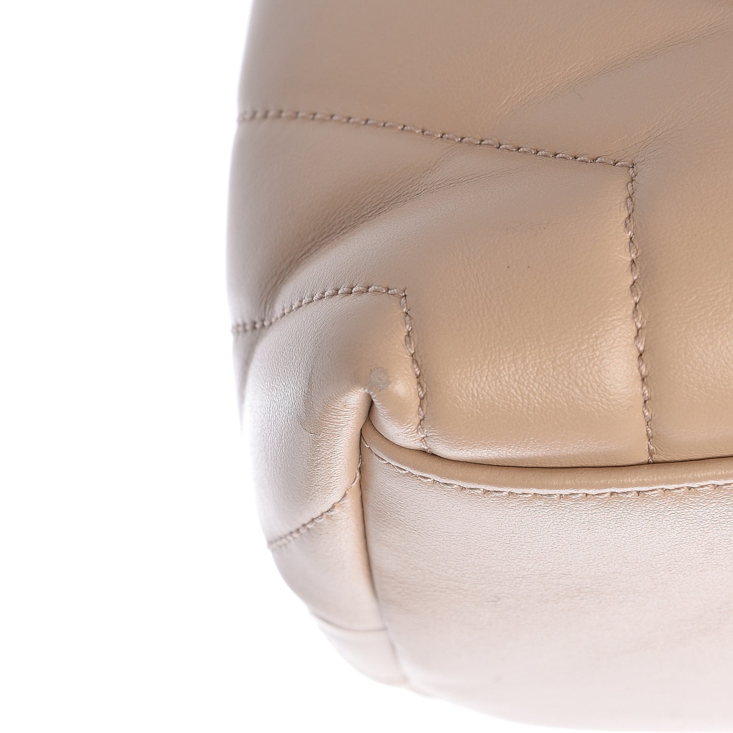 Calfskin Y Quilted Monogram Medium Loulou Chain Satchel Nude Powder