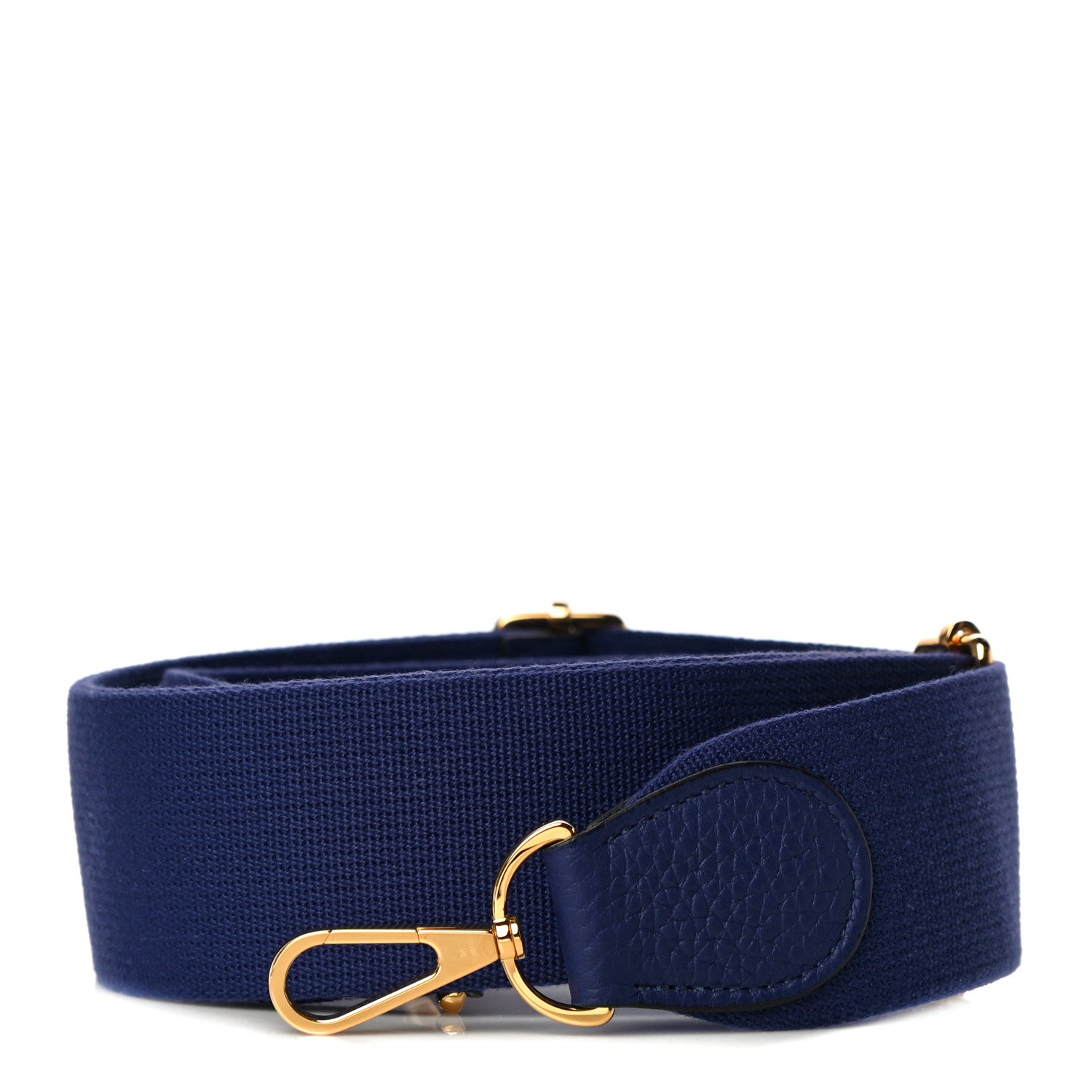 Hermes Toile Taurillon Clemence Shoulder Strap Bleu Encre 1 of 5