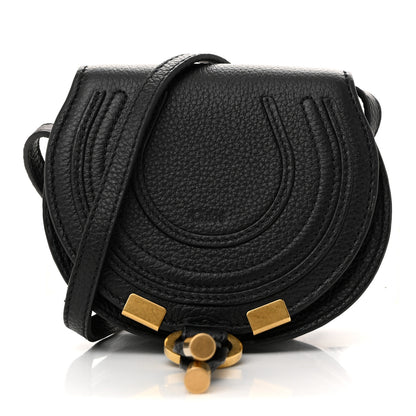 Chloe Calfskin Nano Marcie Saddle Bag Black 1 of 10