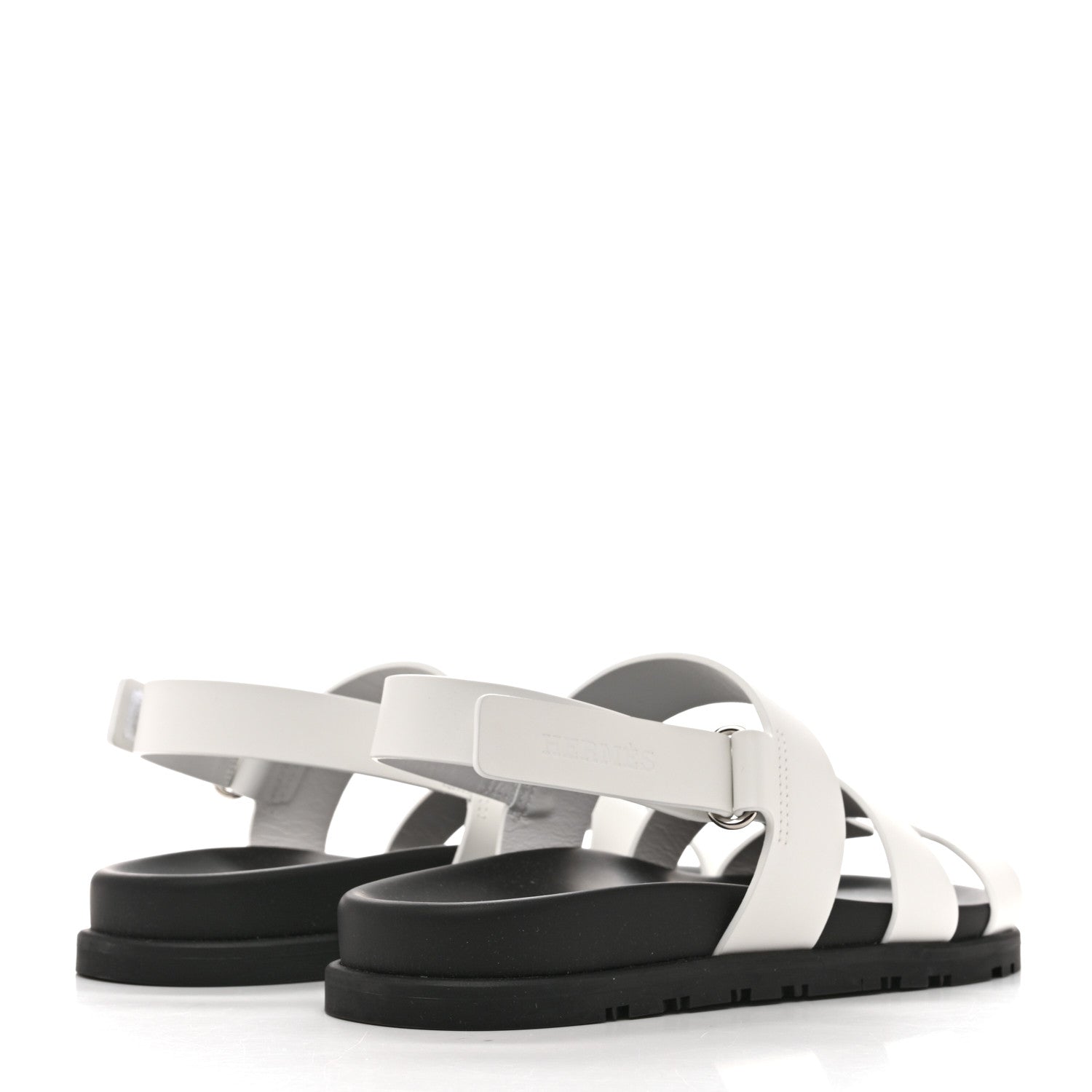 Hermes Calfskin Womens Genius Sandals 37 White 1831610 – FASHIONPHILE