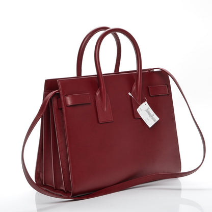 Saint Laurent Calfskin Small Sac De Jour Oxblood 3 of 7