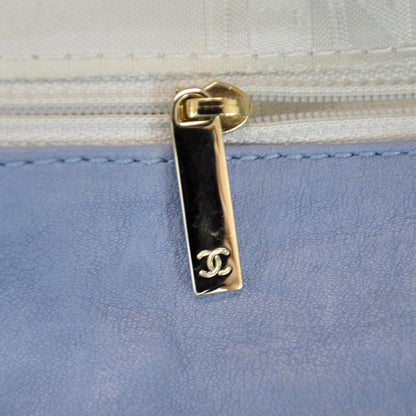 Chanel Distressed Lambskin Flap Blue 11 of 12
