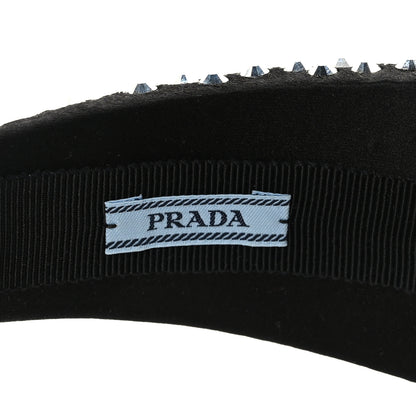 Prada Satin Crystal Embellished Headband Metal 4 of 4