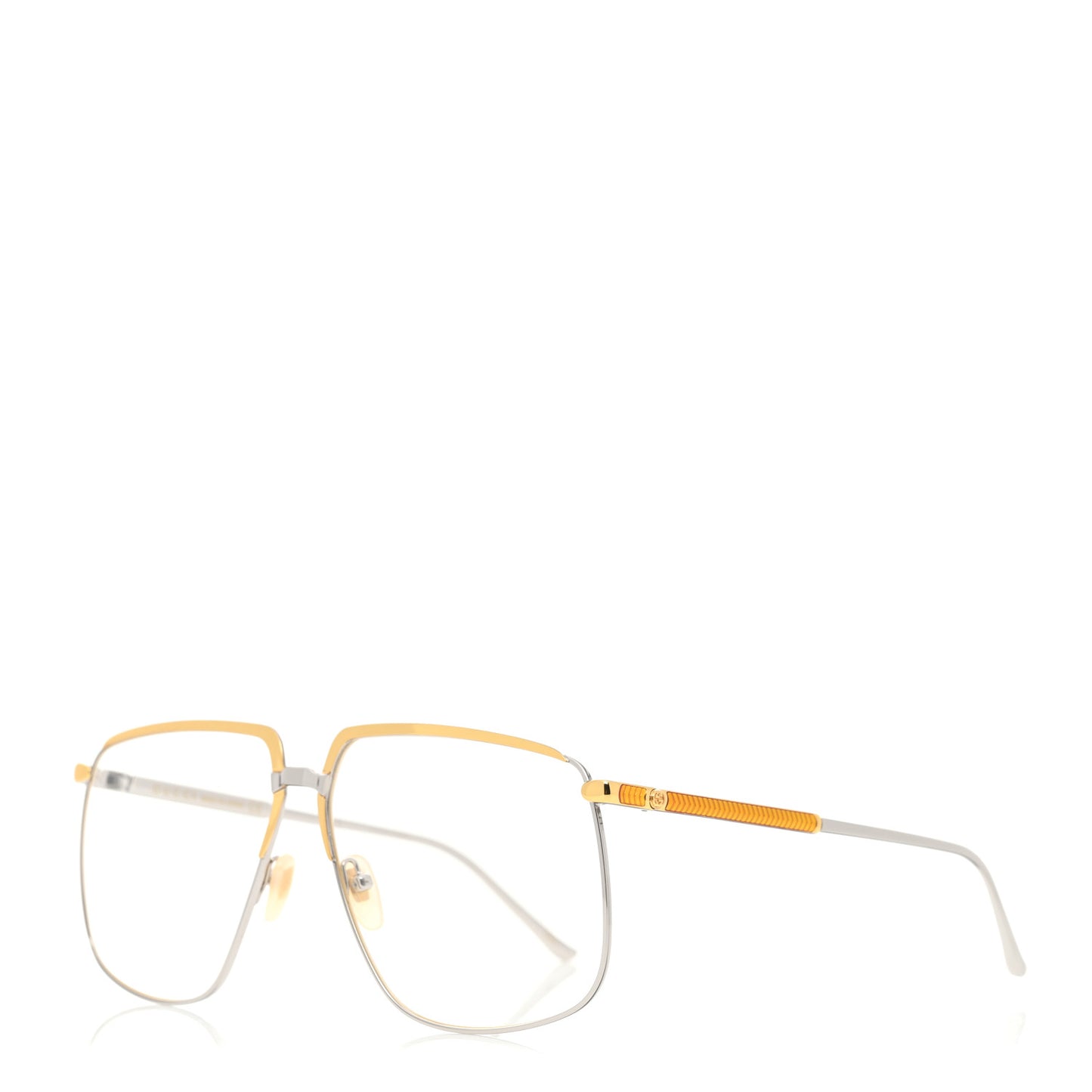 Metal Aviator Sunglasses GG0365S Silver Gold