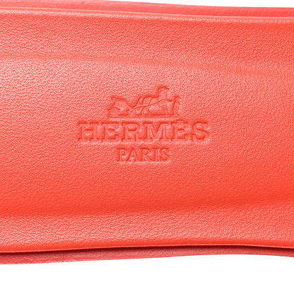 Hermes Box Calfskin Oran Sandals 39.5 Orange 7 of 8