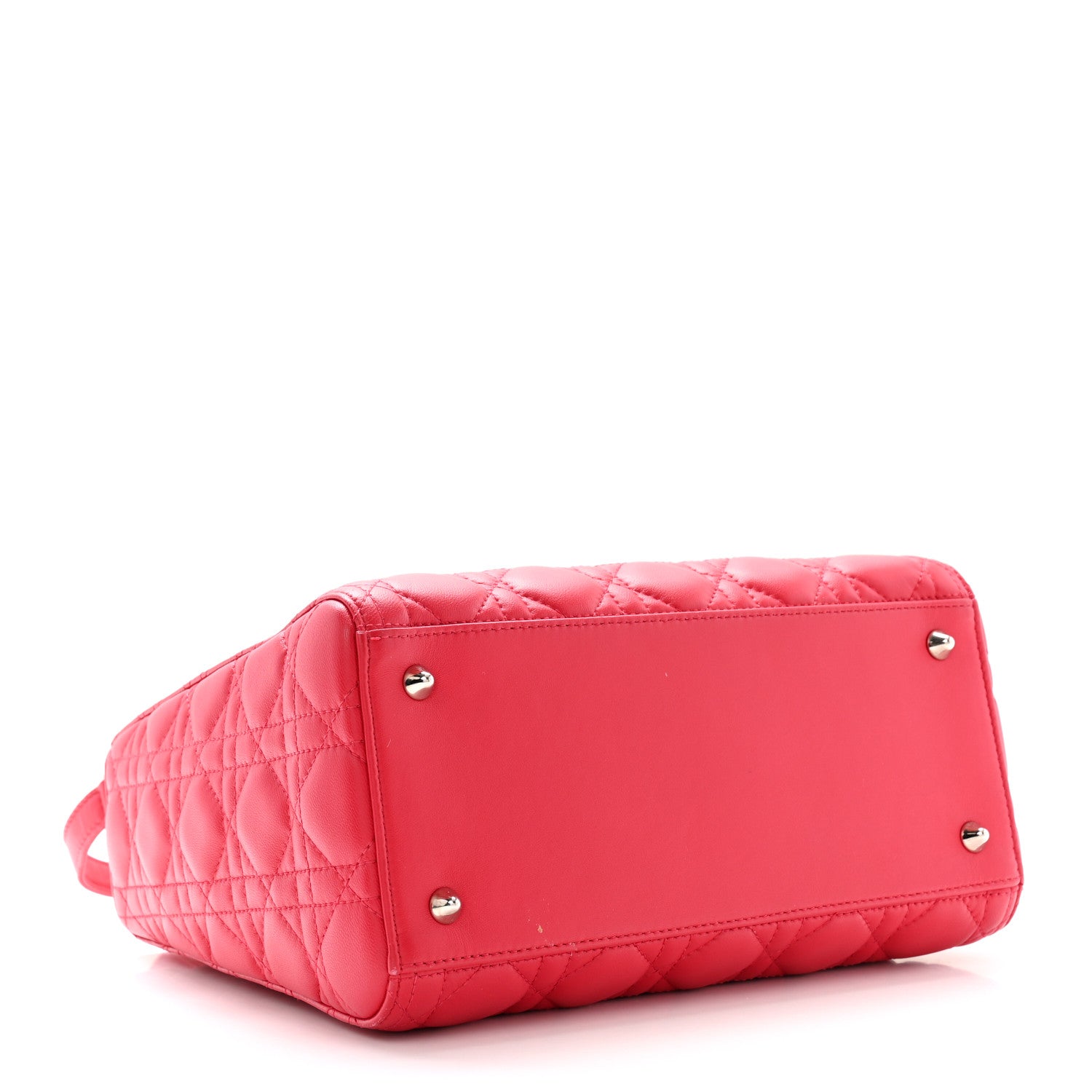 Christian Dior Lambskin Cannage Medium Lady Dior Red 4 of 11